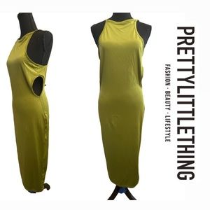 🌟🔥 BOGO Sale🔥🌟 PrettyLittleThing Olive Green Body-Con Dress Side Cut Outs